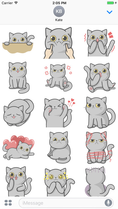 Full Moon Cat! Stickers screenshot 2