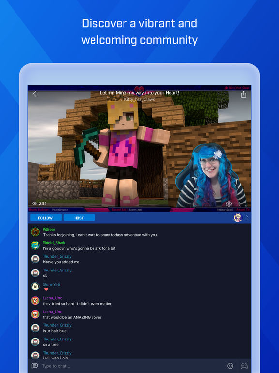 Screenshots of Mixer – Interactive Live Streaming for iPad