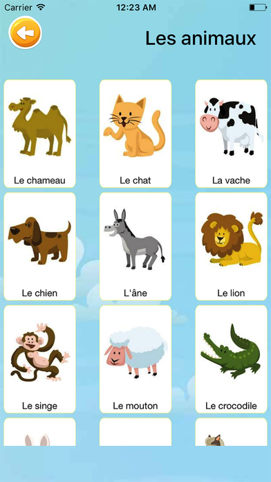 Learn French Flash Cards for kids Picture & Audio screenshot 4