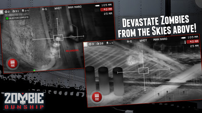Screenshots of Zombie Gunship: Gun Down Zombies for iPhone