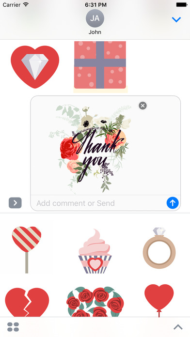 Love & Heart  Animated Sticker screenshot 2