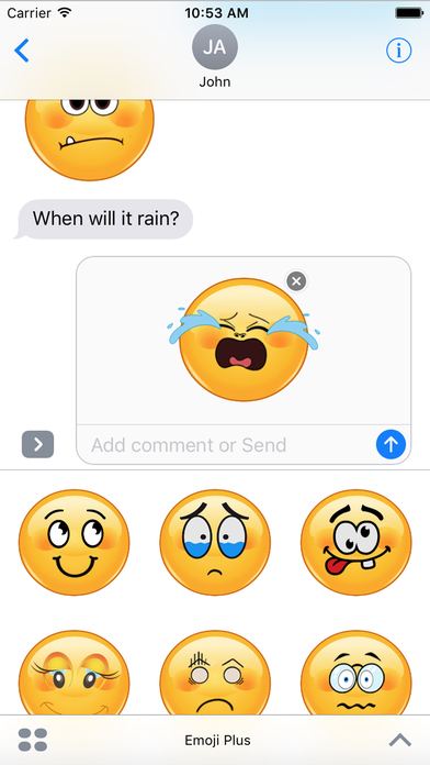 Emoji Plus - Emoticons Sticker for iMessage screenshot 2