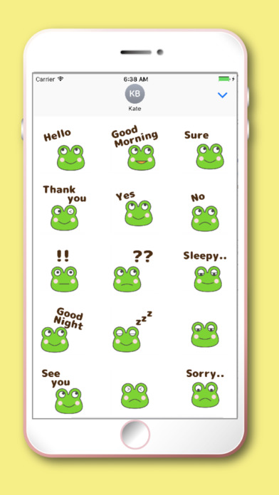 Frog Moji Kawaii emoji screenshot 2