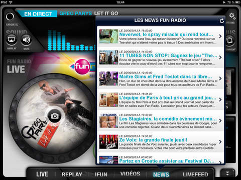 Fun Radio pour iPad screenshot 3