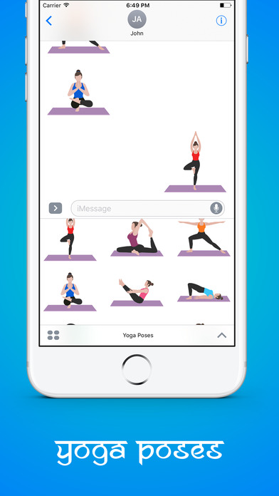 Yoga Poses Stickers screenshot 2
