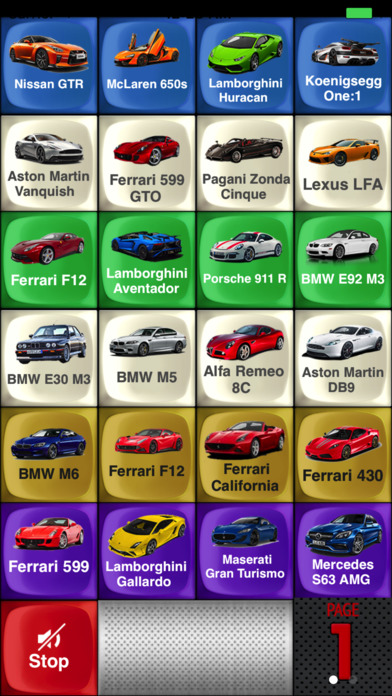 Car Sounds - Sport Cars screenshot 2