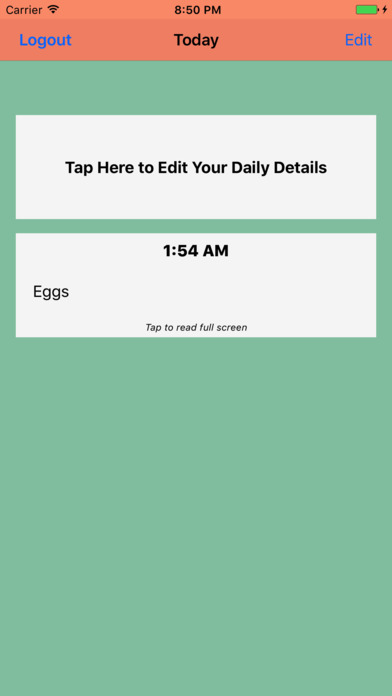 My Food Log - Simple Food Diary screenshot 2