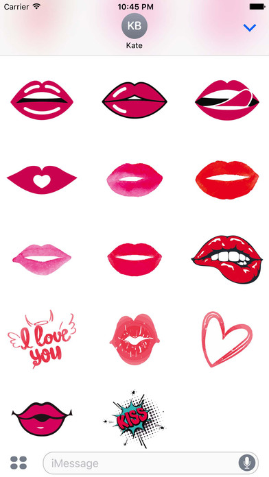 Naughty Kiss Sticker App screenshot 3