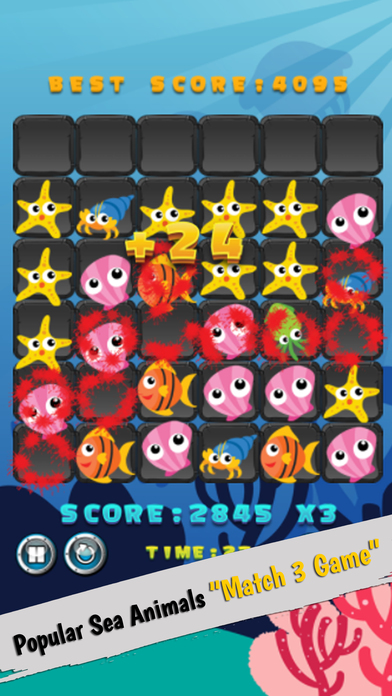 Sea Animals Match 3 For Brain Match Games screenshot 2