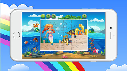 Funny Cartoon Mermaids Jigsaw Puzzles Games Box screenshot 4