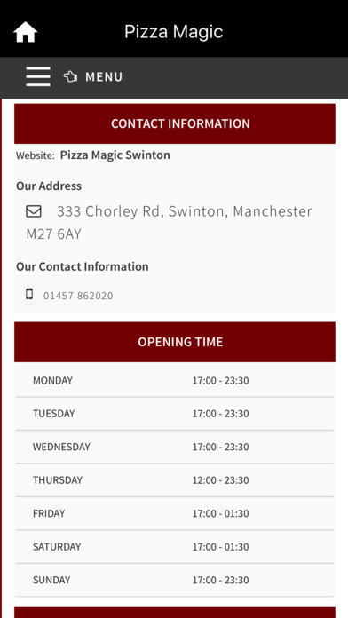 Pizza Magic, Swinton screenshot 4