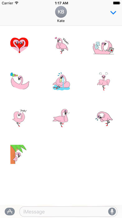 Graceful Flamingo Flamimoji Sticker screenshot 2