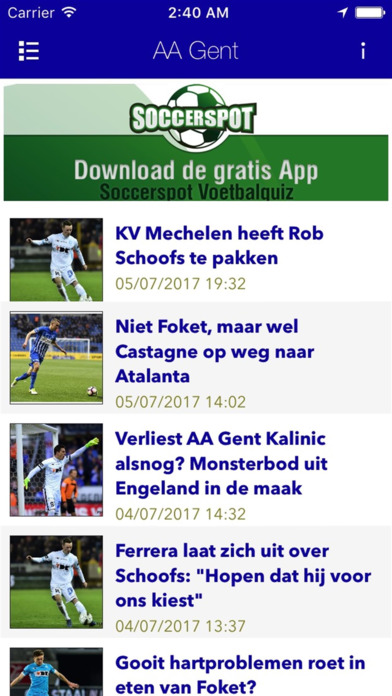 Voetbalnieuws - Gent screenshot 4