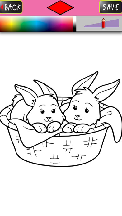 Cute Little Bunnies Coloring Book for Kids screenshot 2