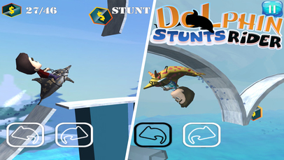 Dolphin Stunt Rider - Dolphin Race 4 kids screenshot 2