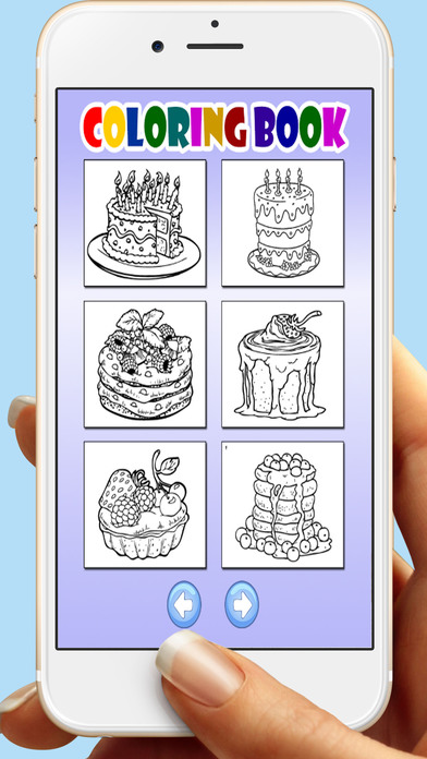 Birthday Cakes Coloring Book Games For Kids screenshot 2