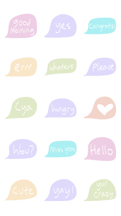 Pastel text sticker - emoji stickers for iMessage screenshot 3