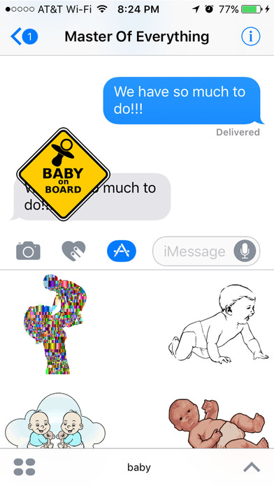 Cute Baby Stickers : For Expecting Parents screenshot 2