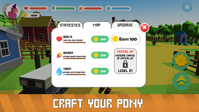 Blocky Pony Farm 3D screenshot 4