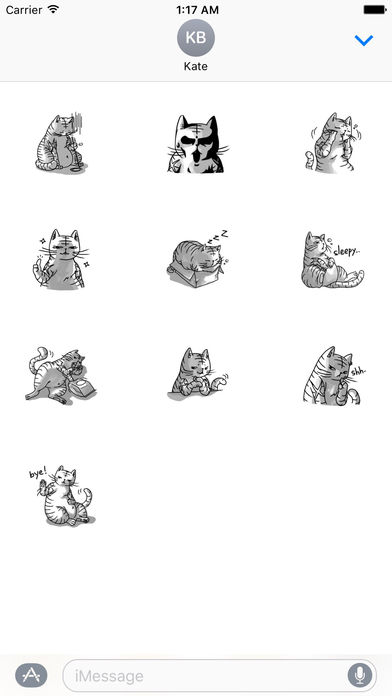 Thug Life Of Lazy Cat Stickers screenshot 3