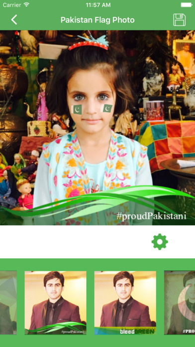 Pakistan 14 August Flag Face Photo Frame Maker screenshot 3