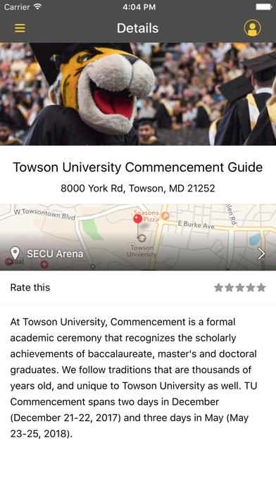 Towson University Commencement screenshot 2