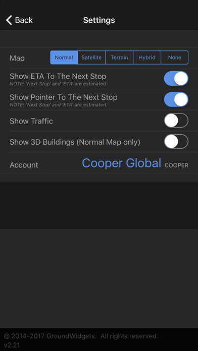 Cooper Global Shuttle Tracker screenshot 3