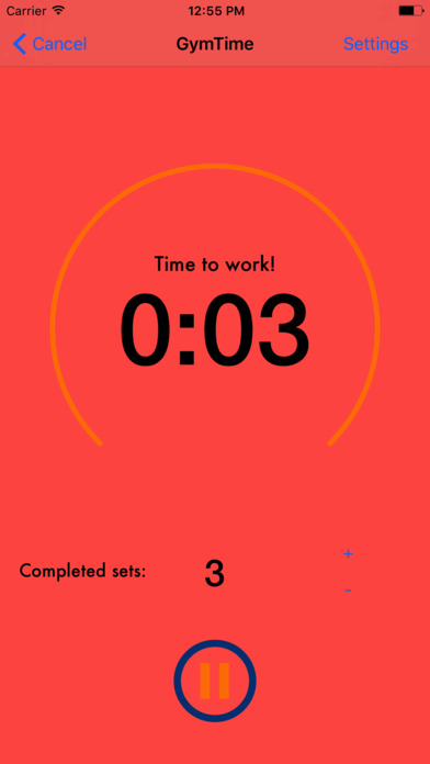 GymTime - Time your rest periods at the gym! screenshot 2