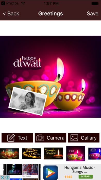 Diwali Greetings Card Maker For Beautiful Wishes screenshot 4