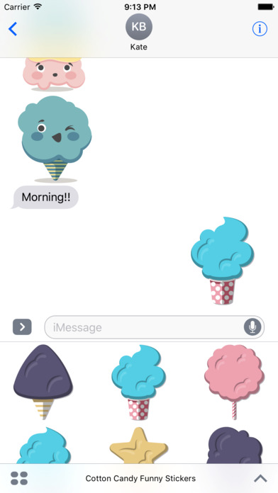 Cotton Candy Funny Stickers screenshot 3
