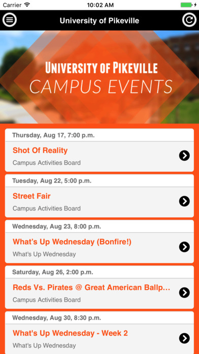 UPike Campus Events screenshot 2