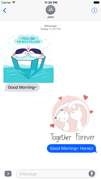 Love Quotes with Lovely & Cute Animal Couple Pack screenshot 2