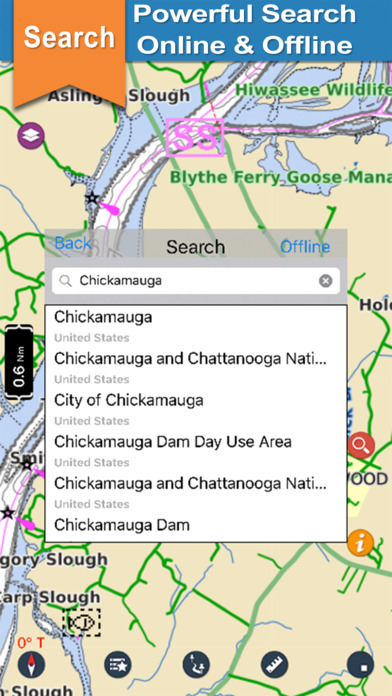 Chickamauga Lake  gps offline nautical charts screenshot 3