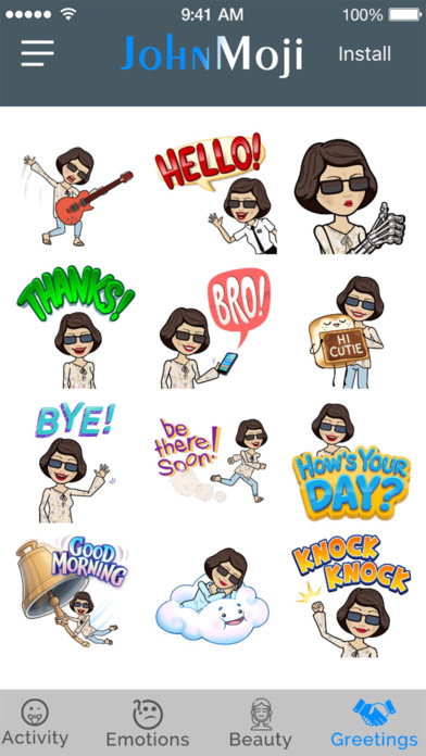 JohnMoji - Emoji Keyboard & iMessage Stickers screenshot 2