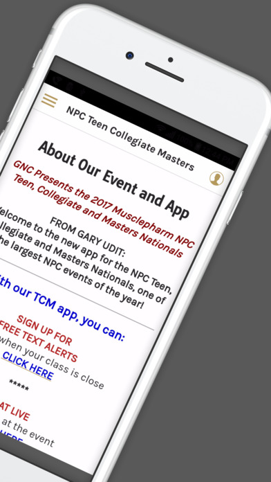 2017 NPC Masters Nationals Event App screenshot 3