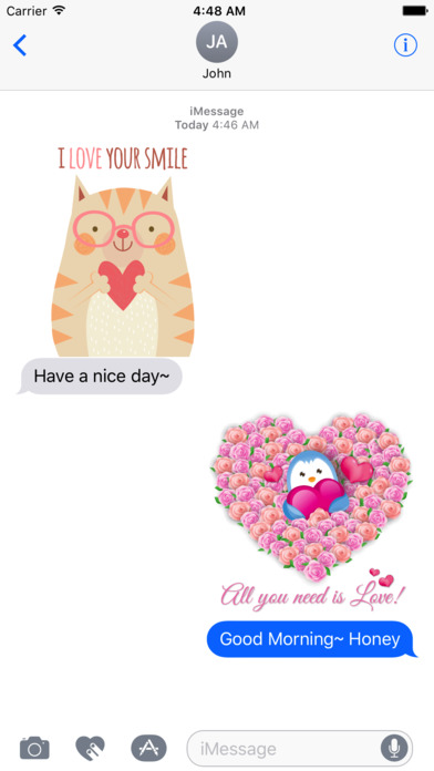 Love Quotes with Lovely & Cute Animal Character screenshot 2