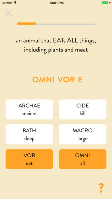 Wordcraft: Vocabulary from Greek and Latin Roots screenshot 3