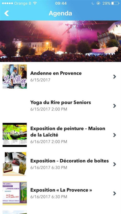 Andenne mobile screenshot 2