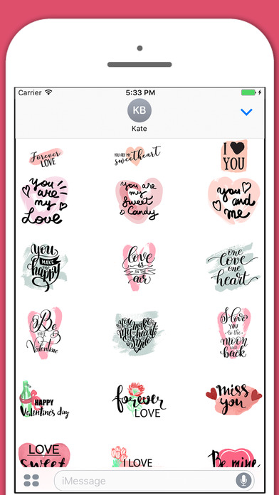 Love In Air-Kiss,Love Sticker screenshot 2