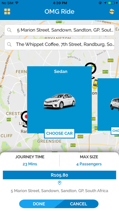 OMGRIDE - Taxi Transportation screenshot 2