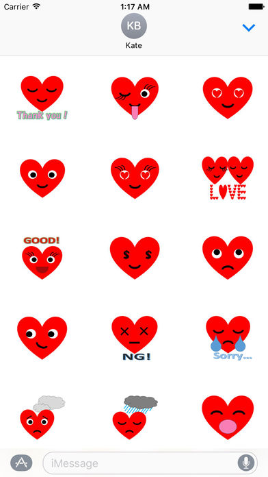 HeartMoji - Cute Heart Emoji Sticker screenshot 2