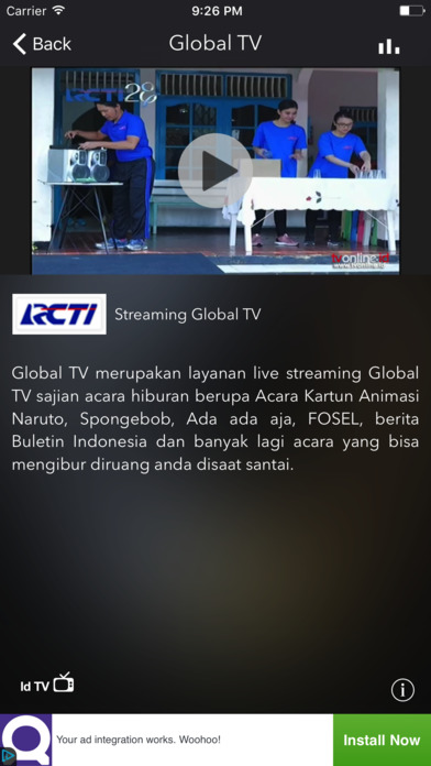 TV Online Indonesia | LIVE Streaming TV Gratis screenshot 3