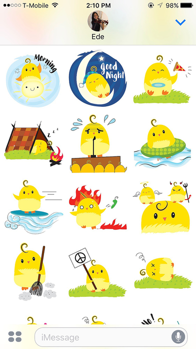 Cute Ming Cheep Stickers screenshot 3