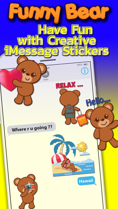 Funny Bear Animated Sticker screenshot 2