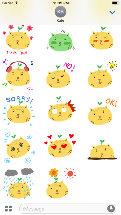 Animated Cat Heads Emoji Sticker Pack for iMessage screenshot 2