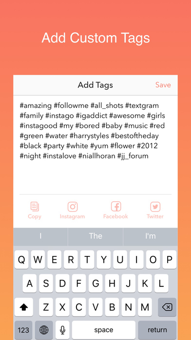 Hot Hashtags for Instagram, Facebook & Twitter screenshot 4