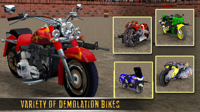 Real Demolition Derby Bike Racing & Crash Stunts screenshot 2