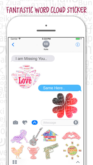 Text Messy Word Stickers screenshot 3