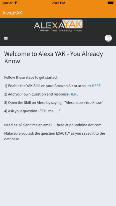 Alexa YAK Skill screenshot 2