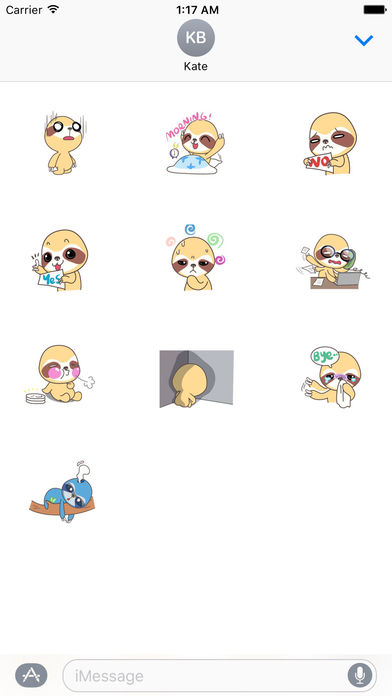 Active Sloth Sticker screenshot 3